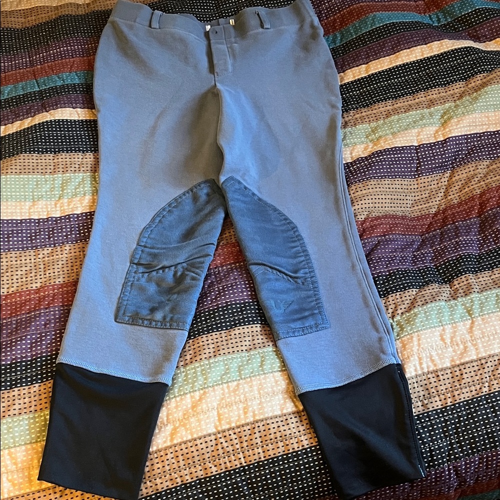 Girls Blue and Black Riding Pants